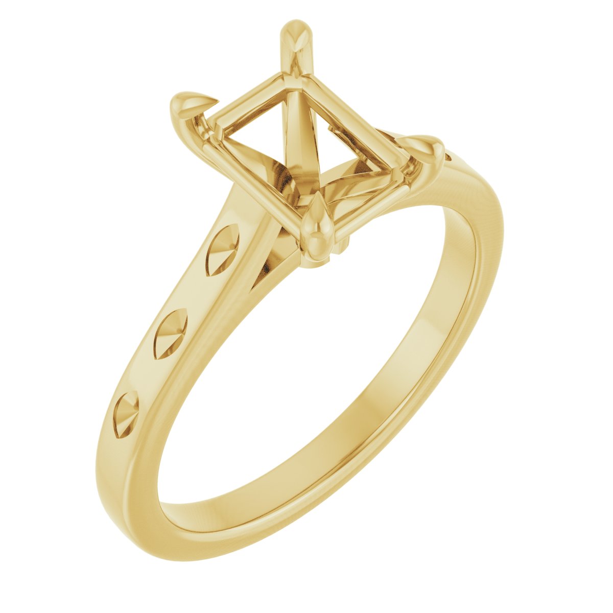 Claw-Prong Accented Engagement Ring