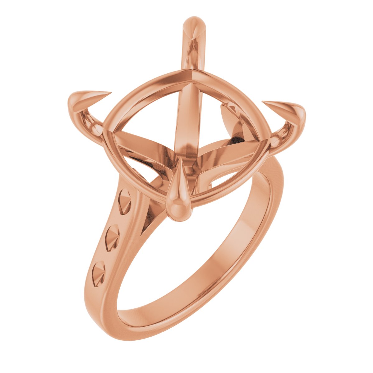 Claw-Prong Accented Engagement Ring