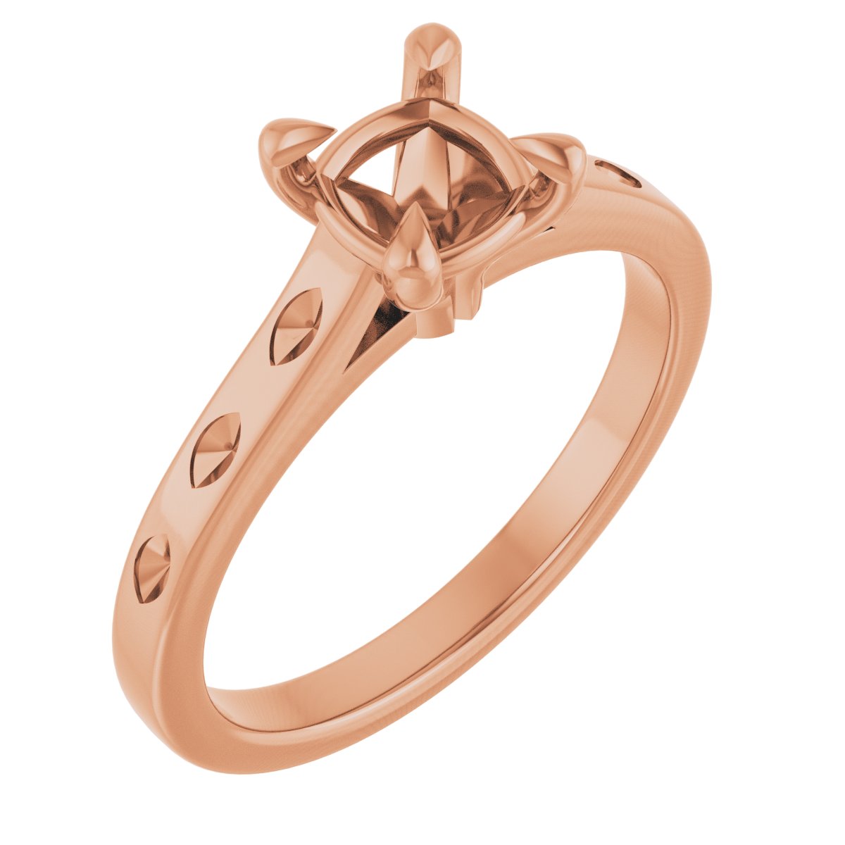 Claw-Prong Accented Engagement Ring
