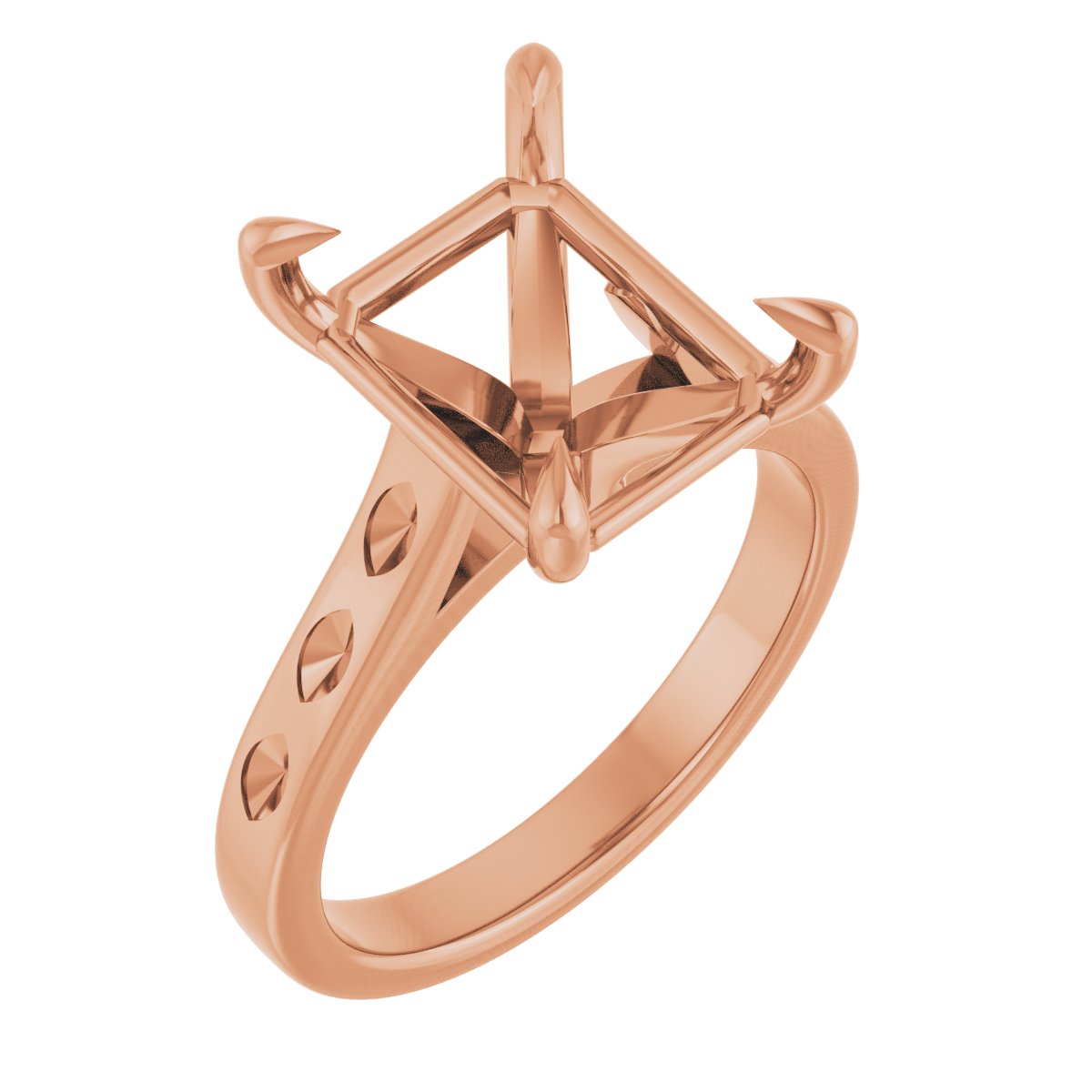 Claw-Prong Accented Engagement Ring