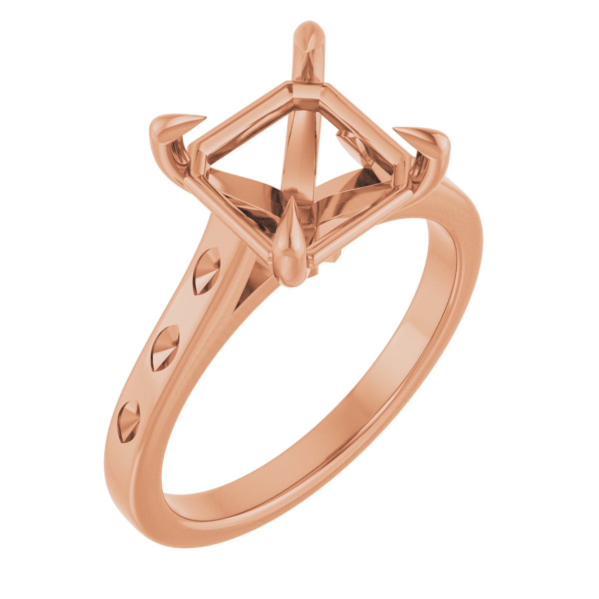 Claw-Prong Accented Engagement Ring