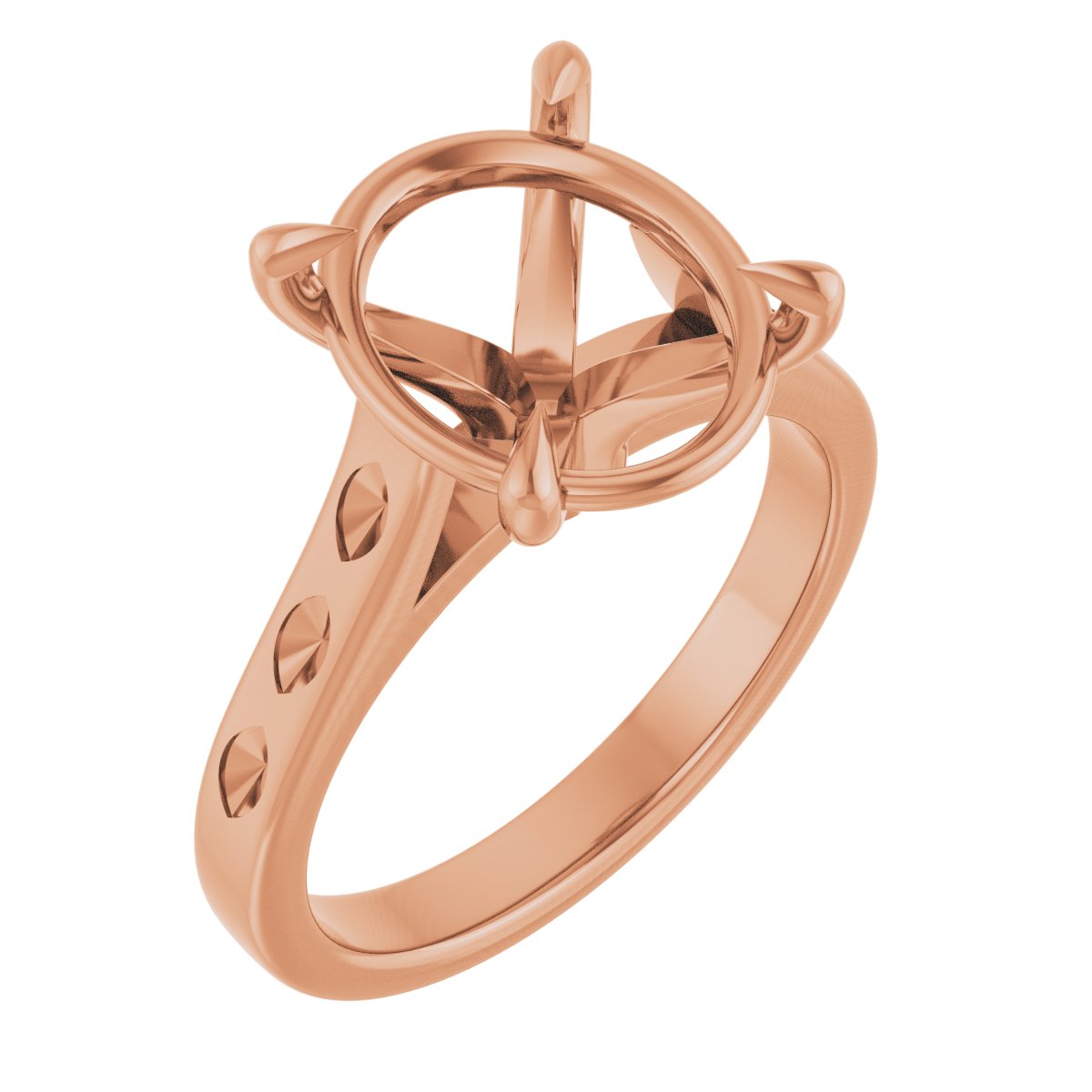 Claw-Prong Accented Engagement Ring