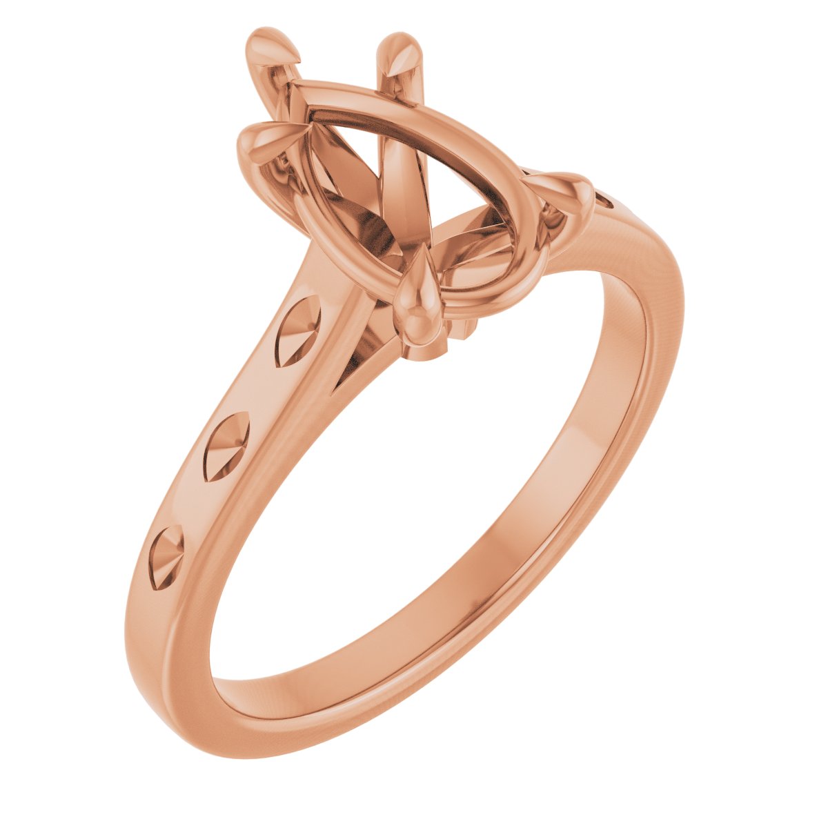 Claw-Prong Accented Engagement Ring