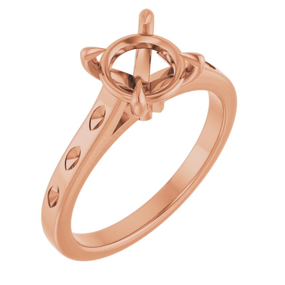 Claw-Prong Accented Engagement Ring