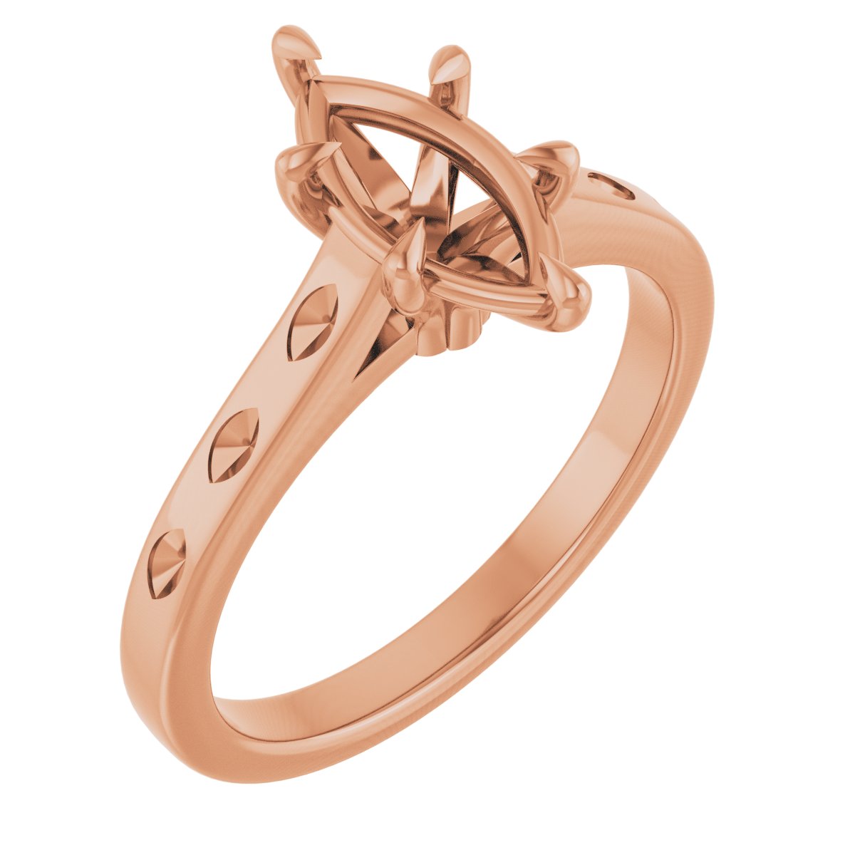 Claw-Prong Accented Engagement Ring