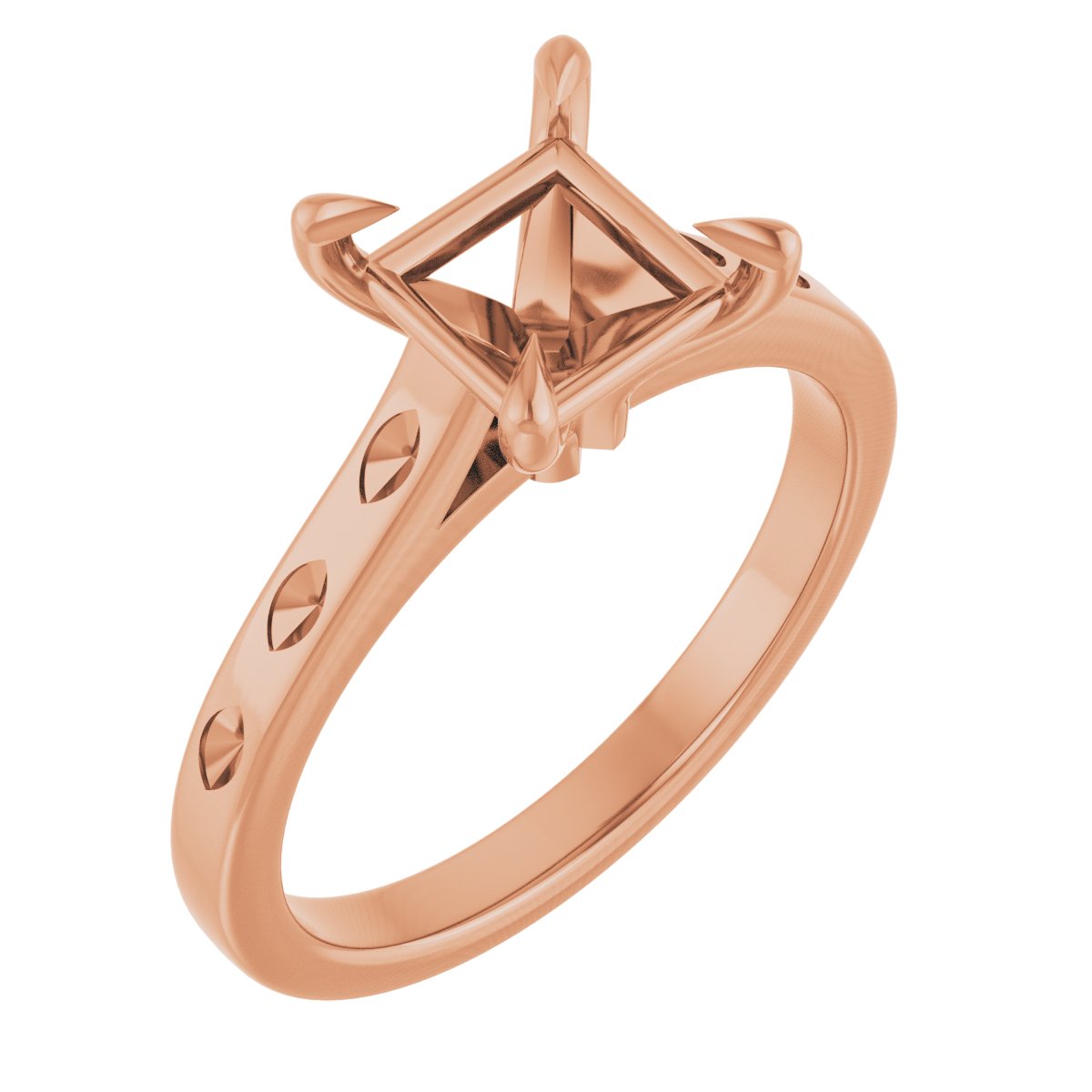 Claw-Prong Accented Engagement Ring