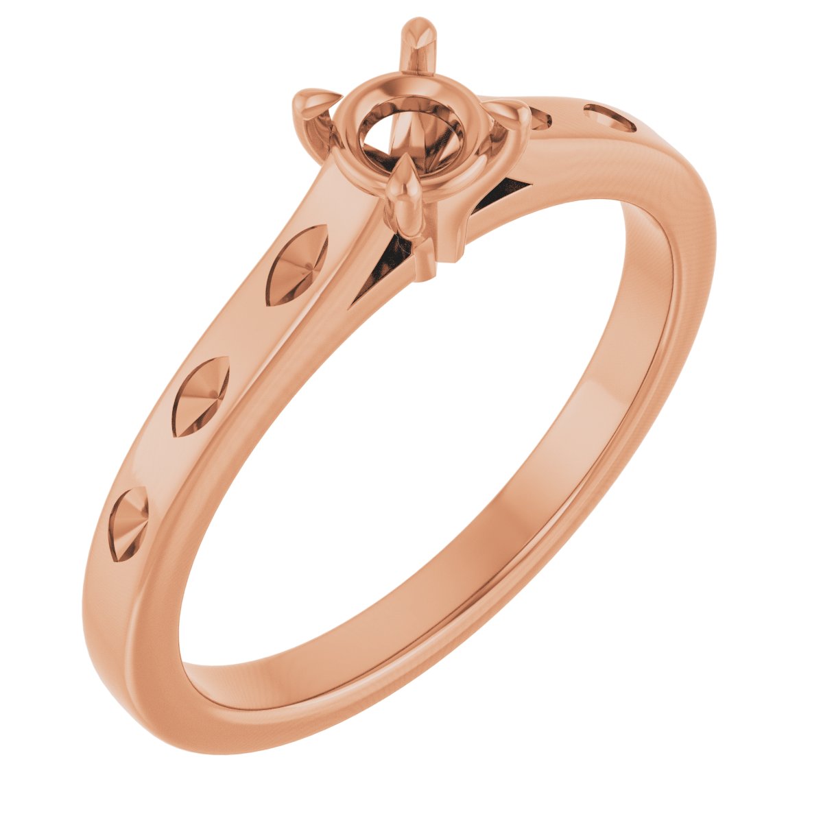 Claw-Prong Accented Engagement Ring