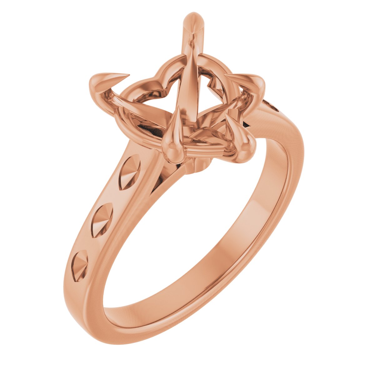 Claw-Prong Accented Engagement Ring