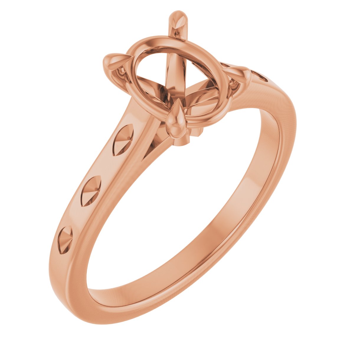 Claw-Prong Accented Engagement Ring