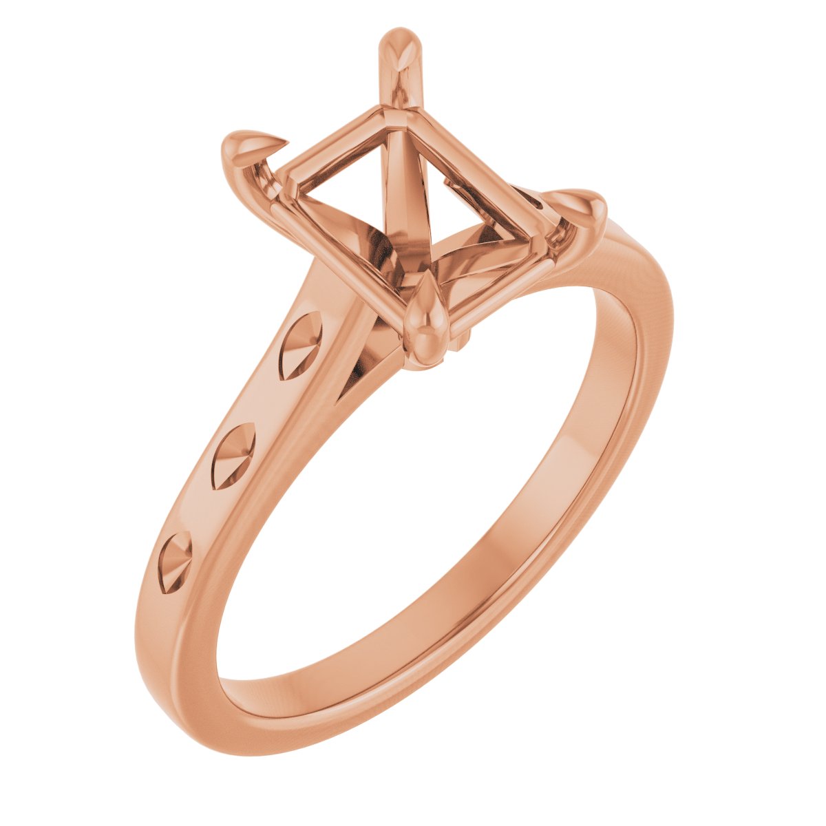 Claw-Prong Accented Engagement Ring