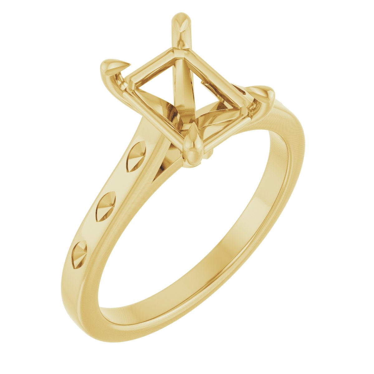 Claw-Prong Accented Engagement Ring