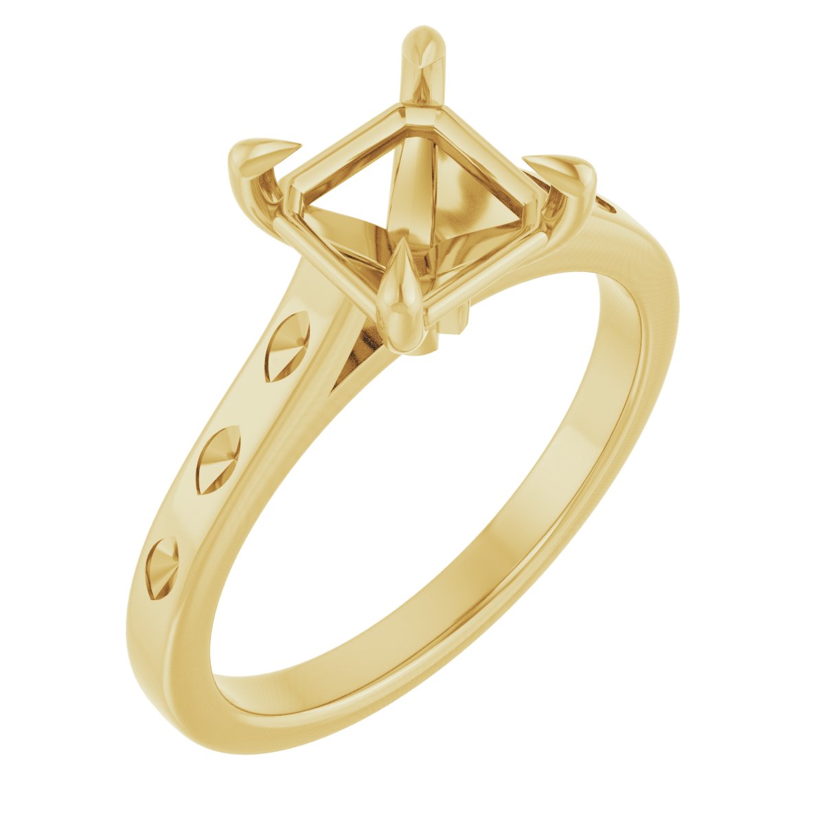 Claw-Prong Accented Engagement Ring