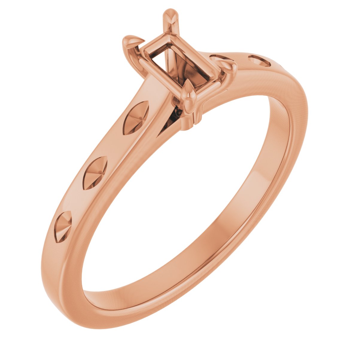 Claw-Prong Accented Engagement Ring