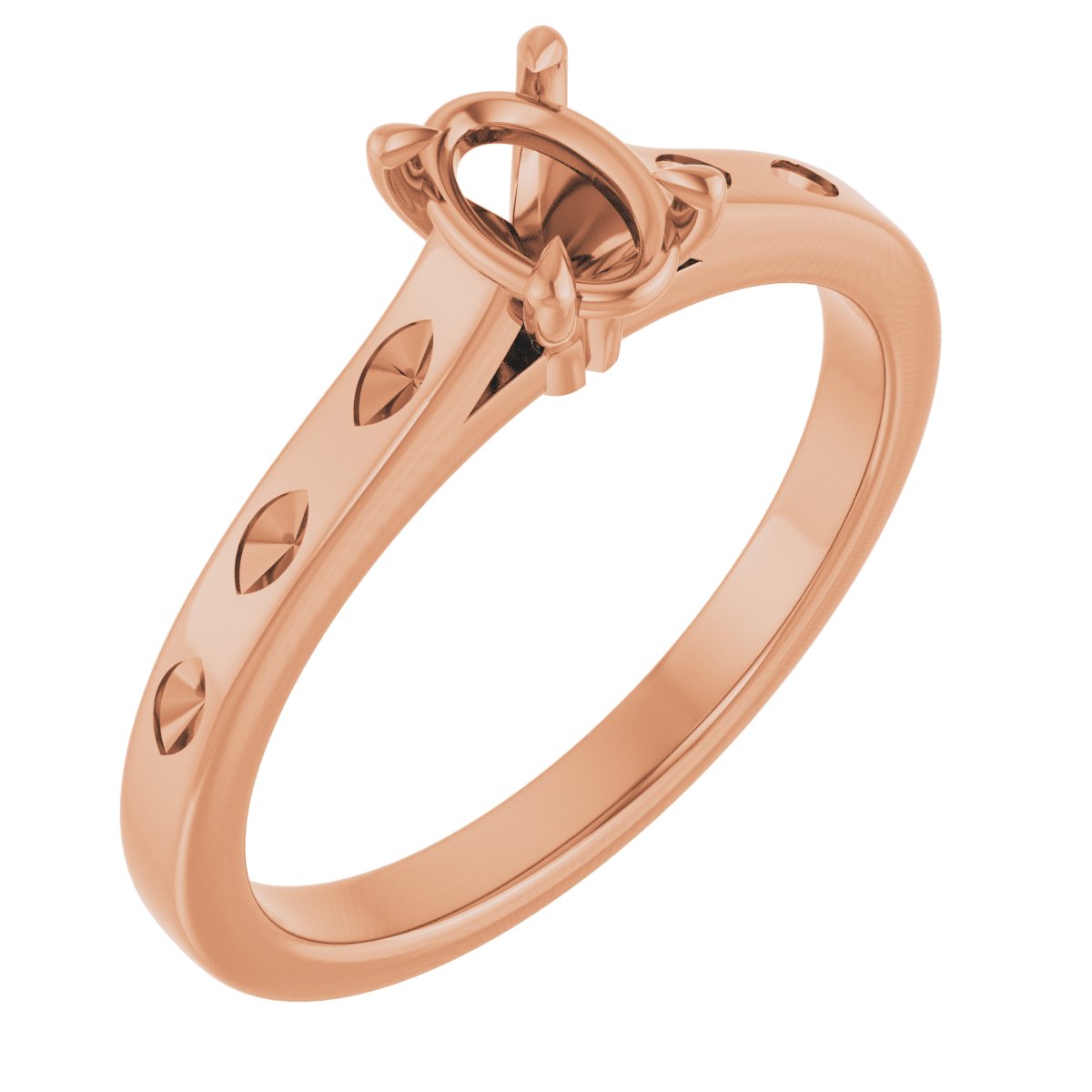 Claw-Prong Accented Engagement Ring
