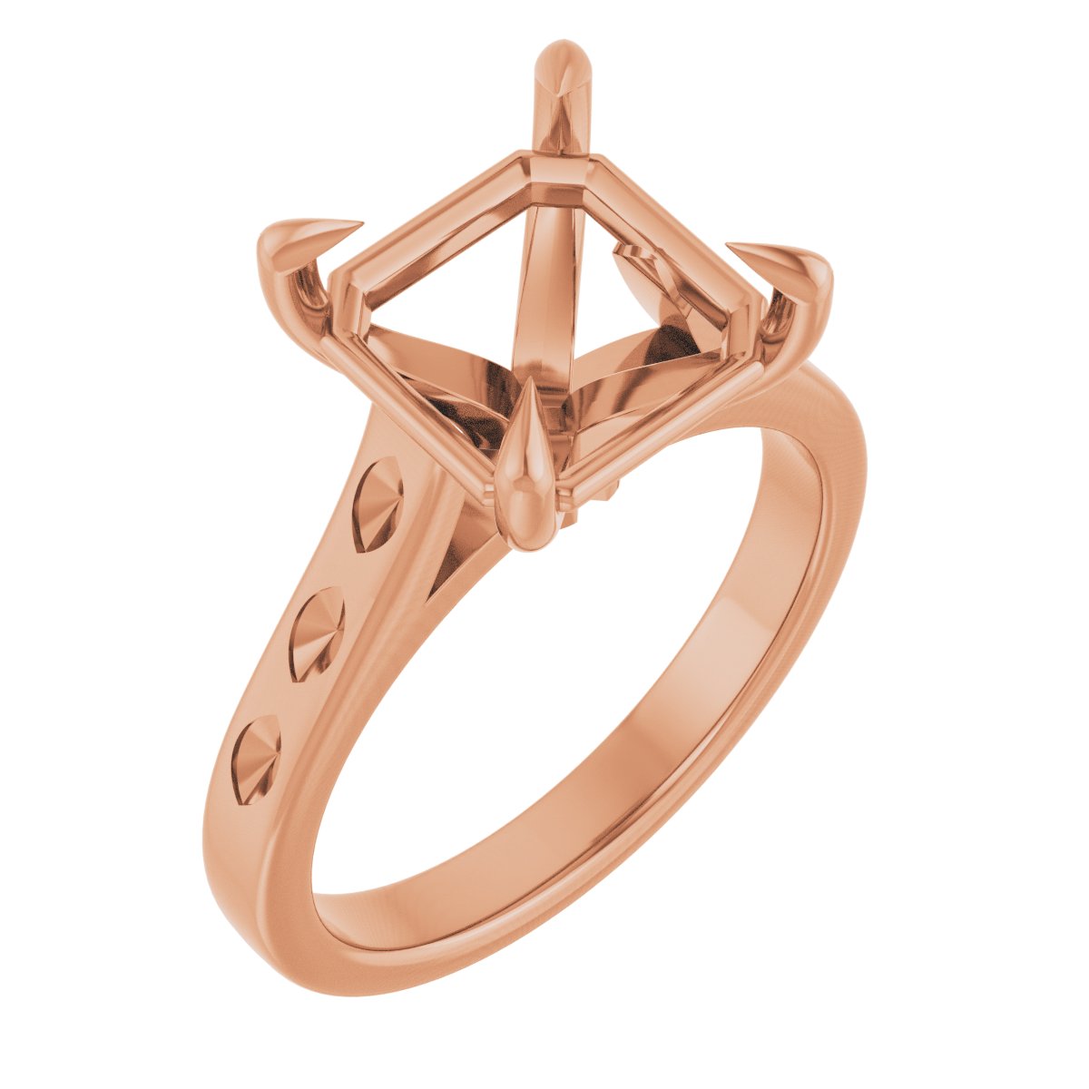 Claw-Prong Accented Engagement Ring