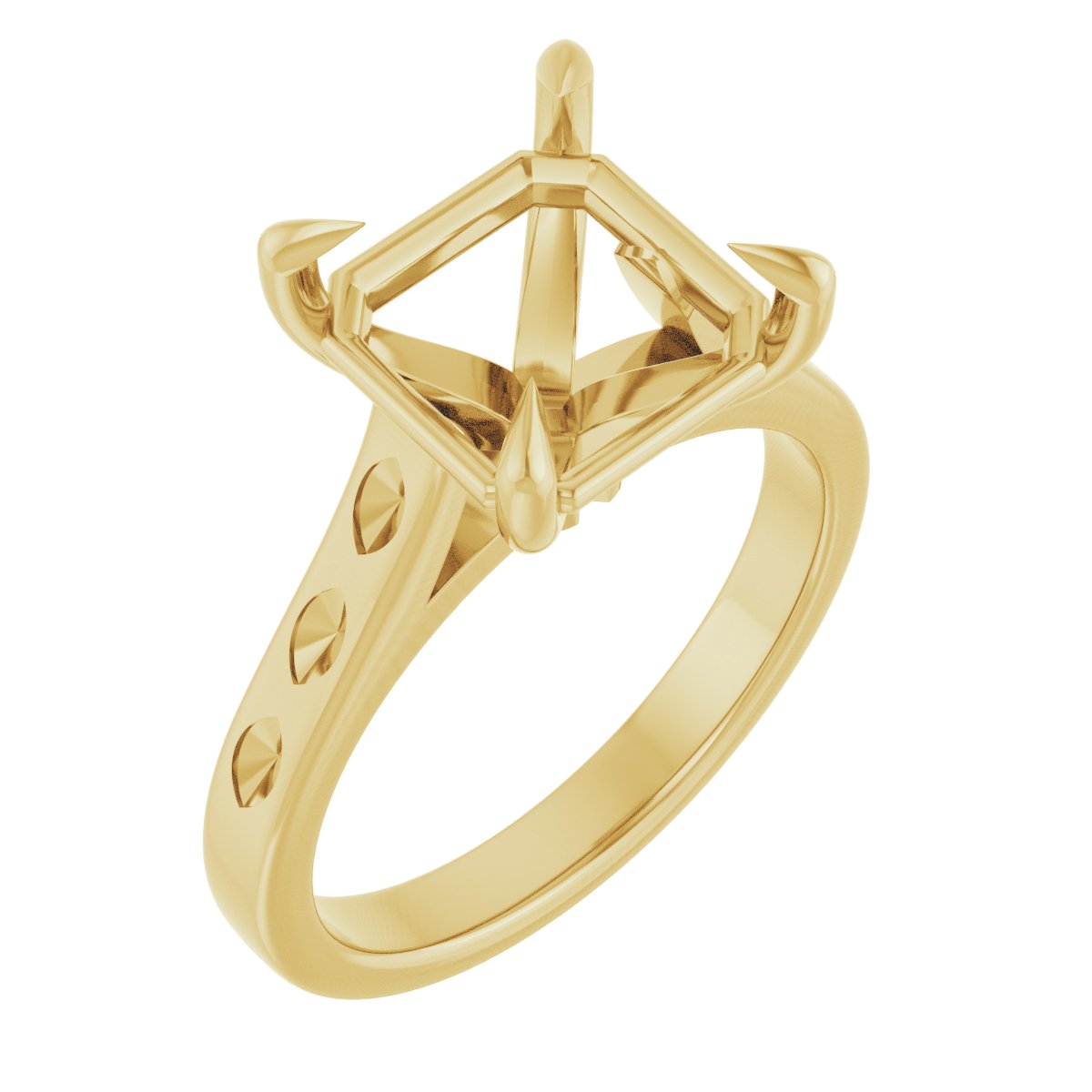 Claw-Prong Accented Engagement Ring