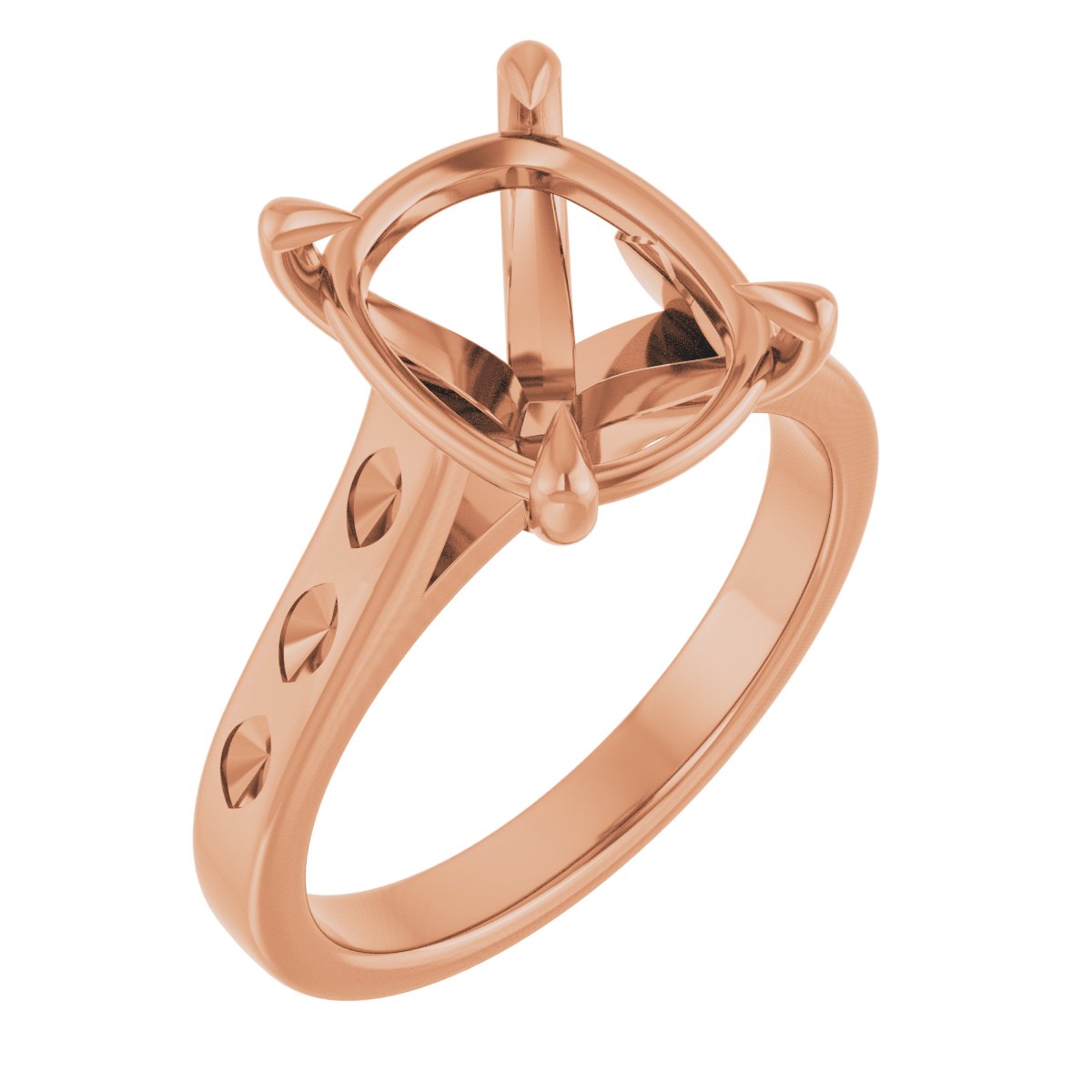 Claw-Prong Accented Engagement Ring