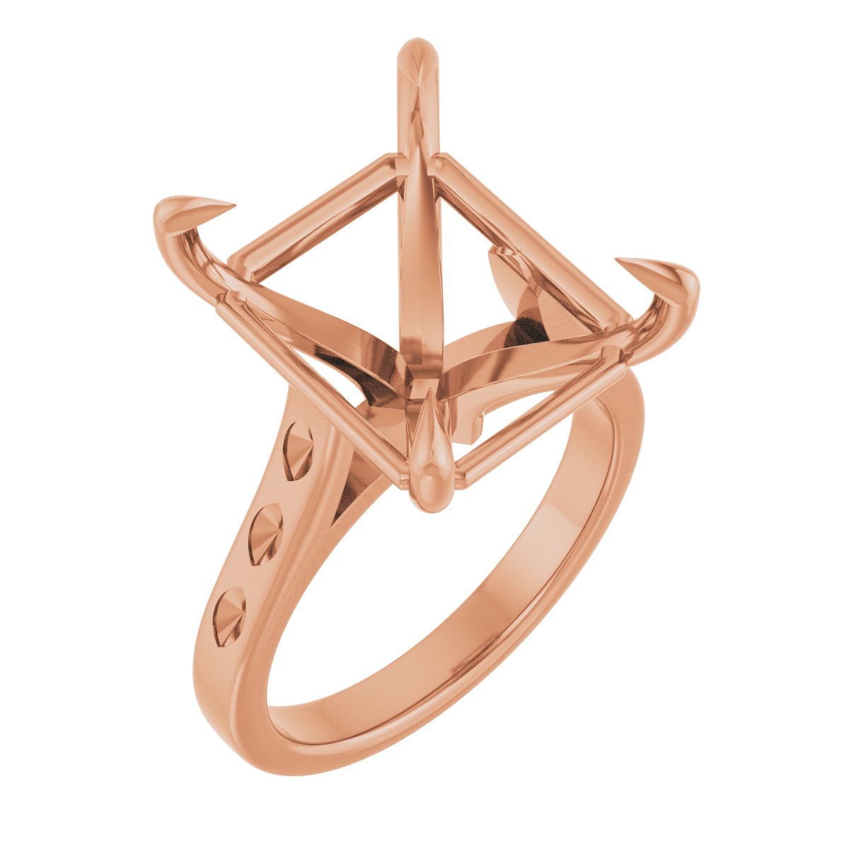 Claw-Prong Accented Engagement Ring