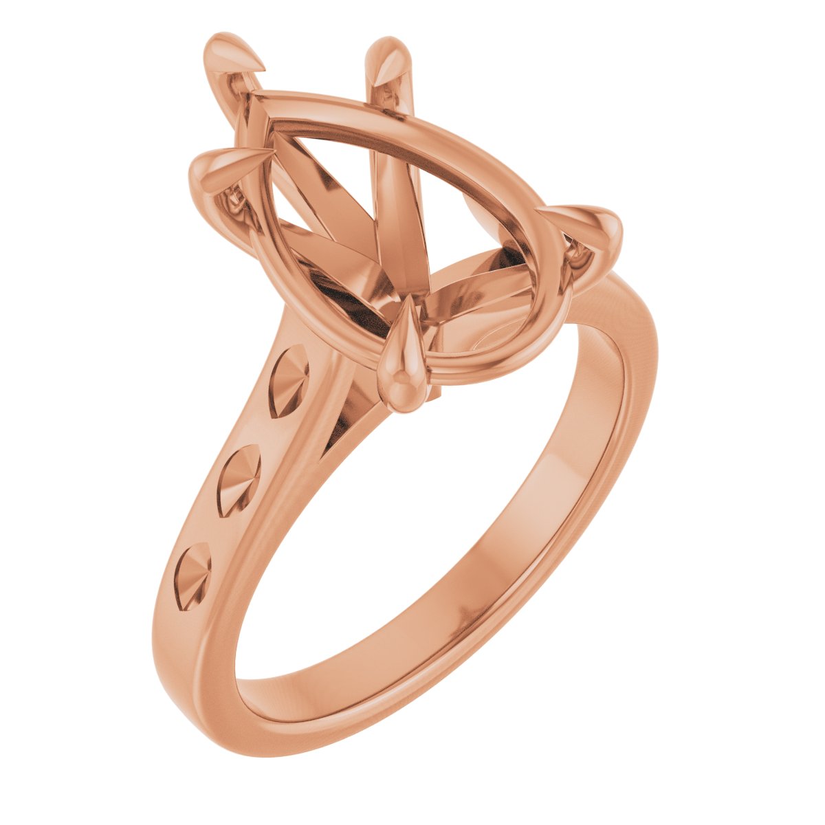 Claw-Prong Accented Engagement Ring