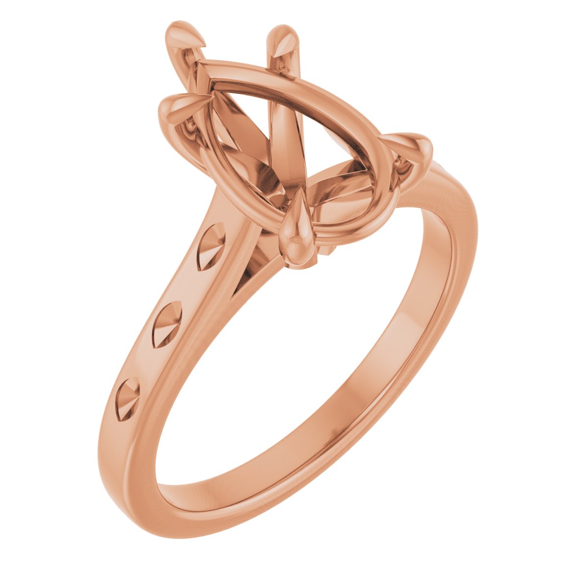 Claw-Prong Accented Engagement Ring
