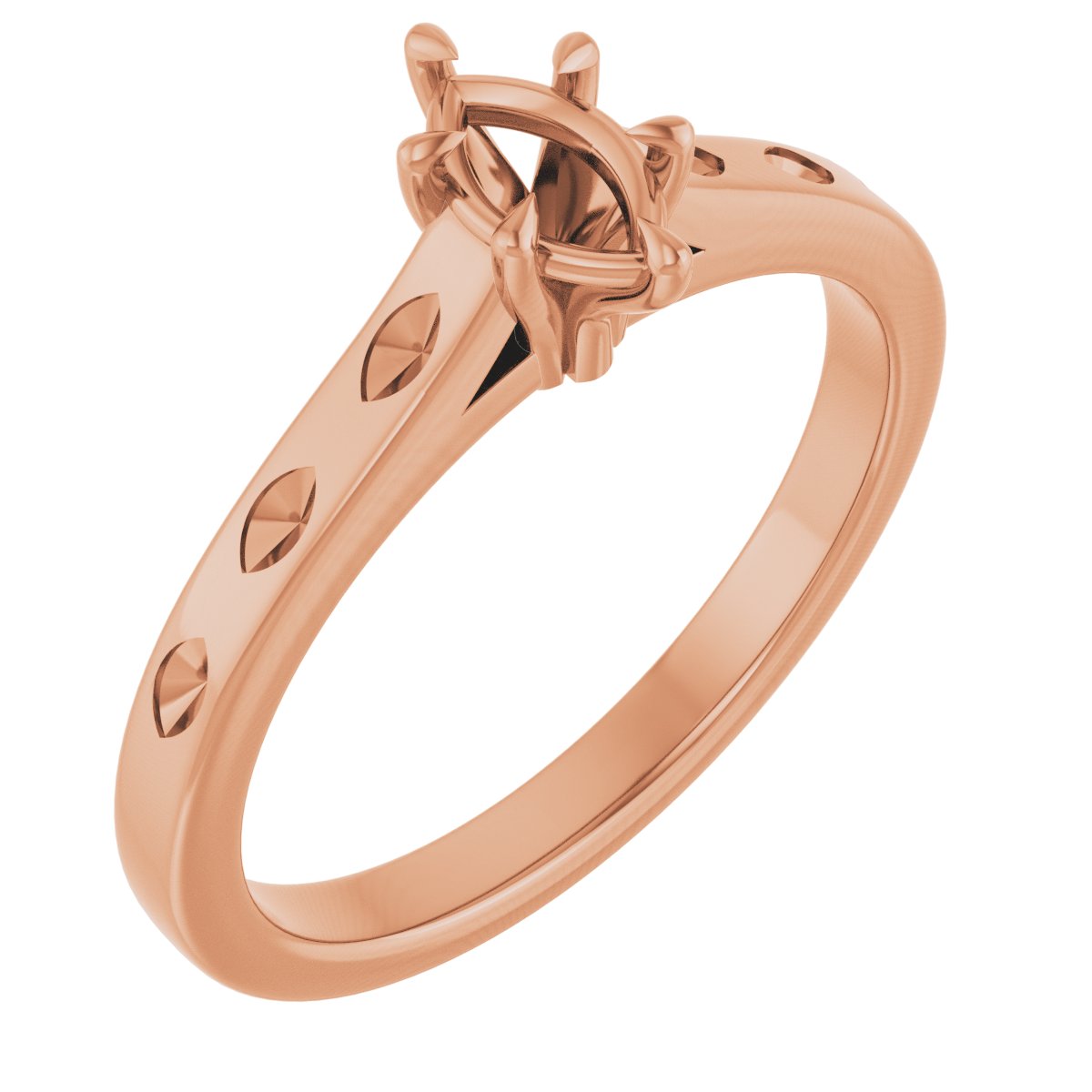 Claw-Prong Accented Engagement Ring
