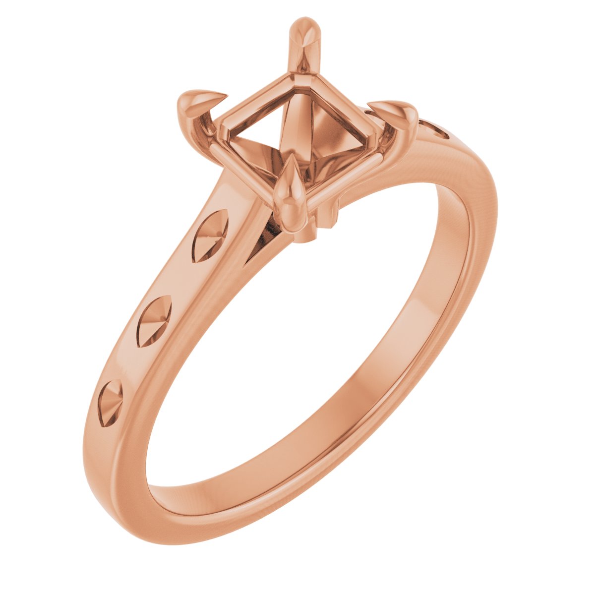 Claw-Prong Accented Engagement Ring