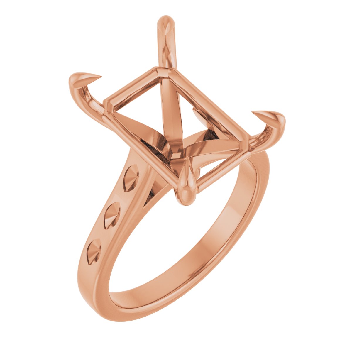 Claw-Prong Accented Engagement Ring