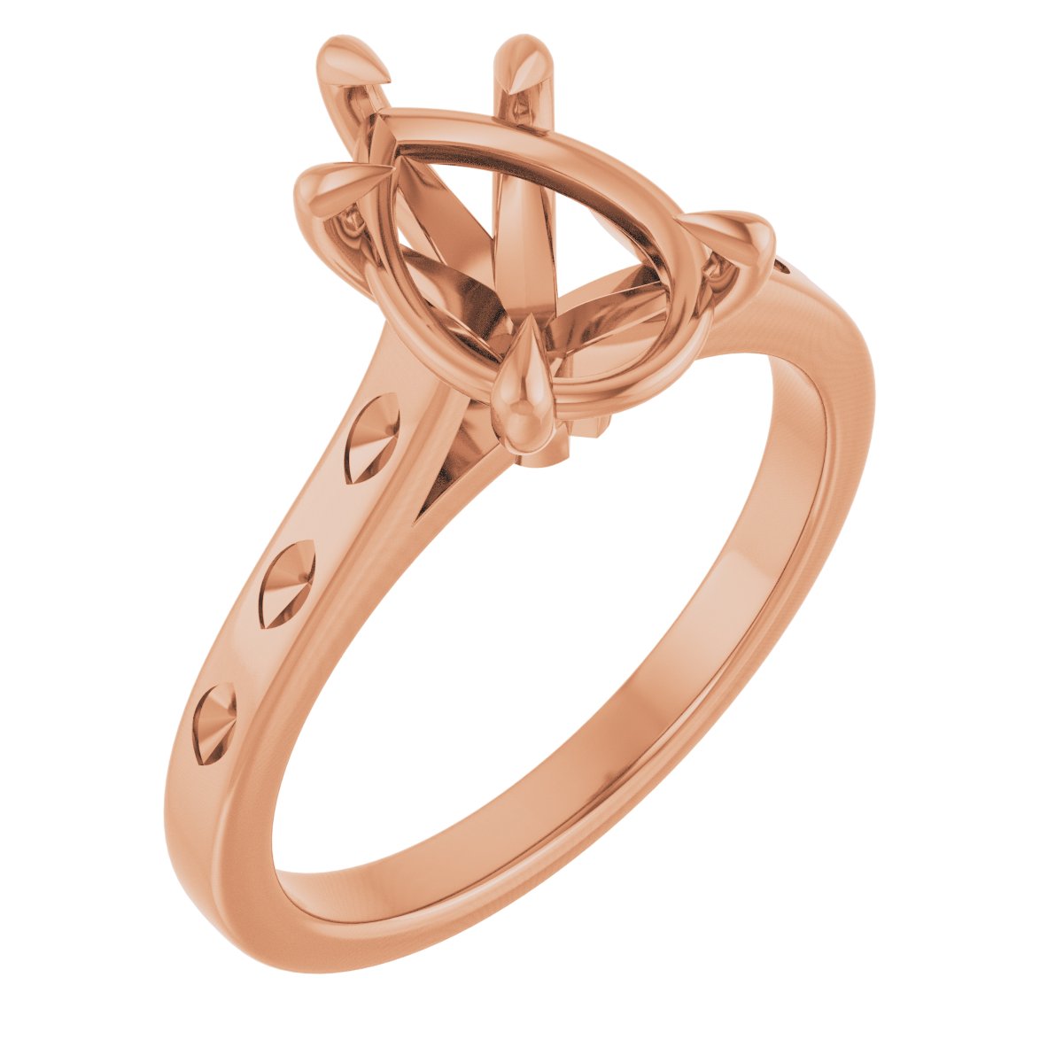Claw-Prong Accented Engagement Ring