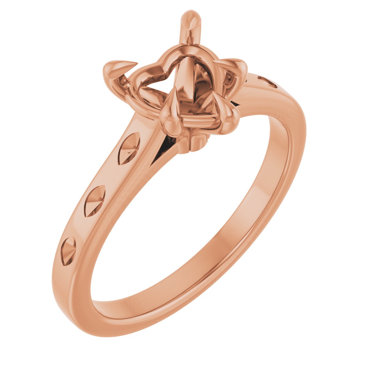 Claw-Prong Accented Engagement Ring