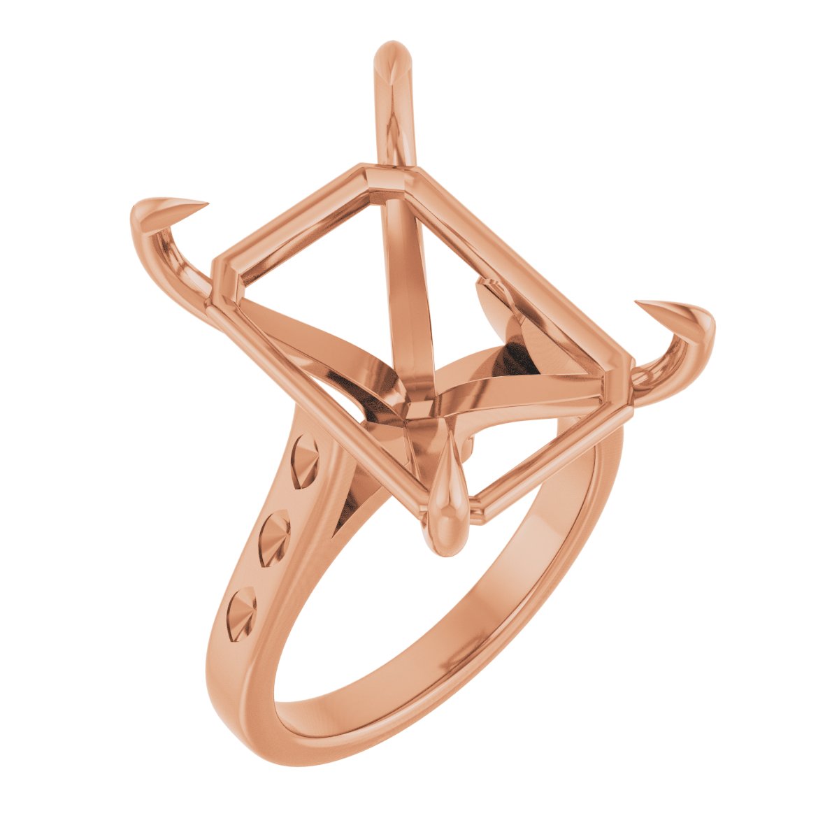 Claw-Prong Accented Engagement Ring