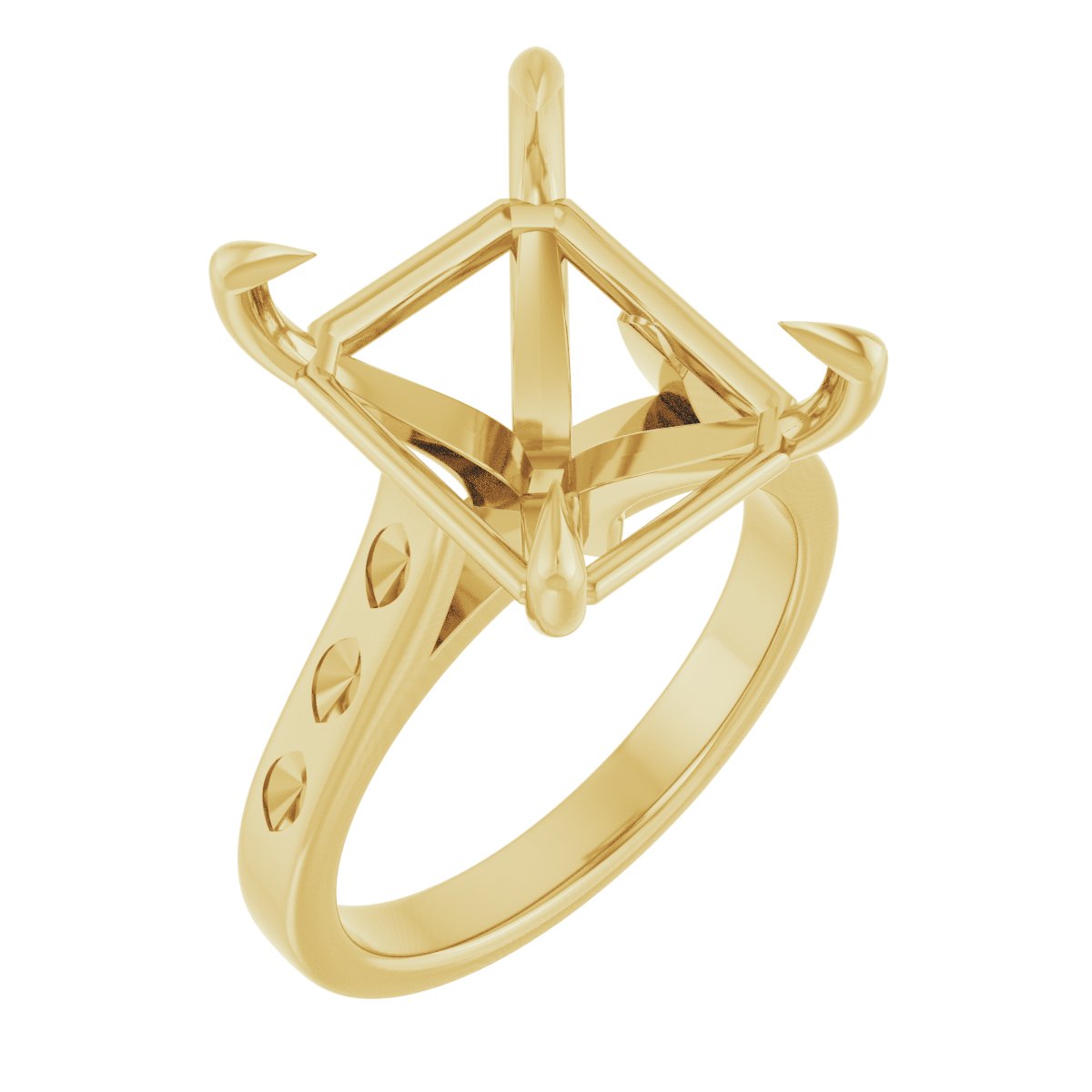 Claw-Prong Accented Engagement Ring