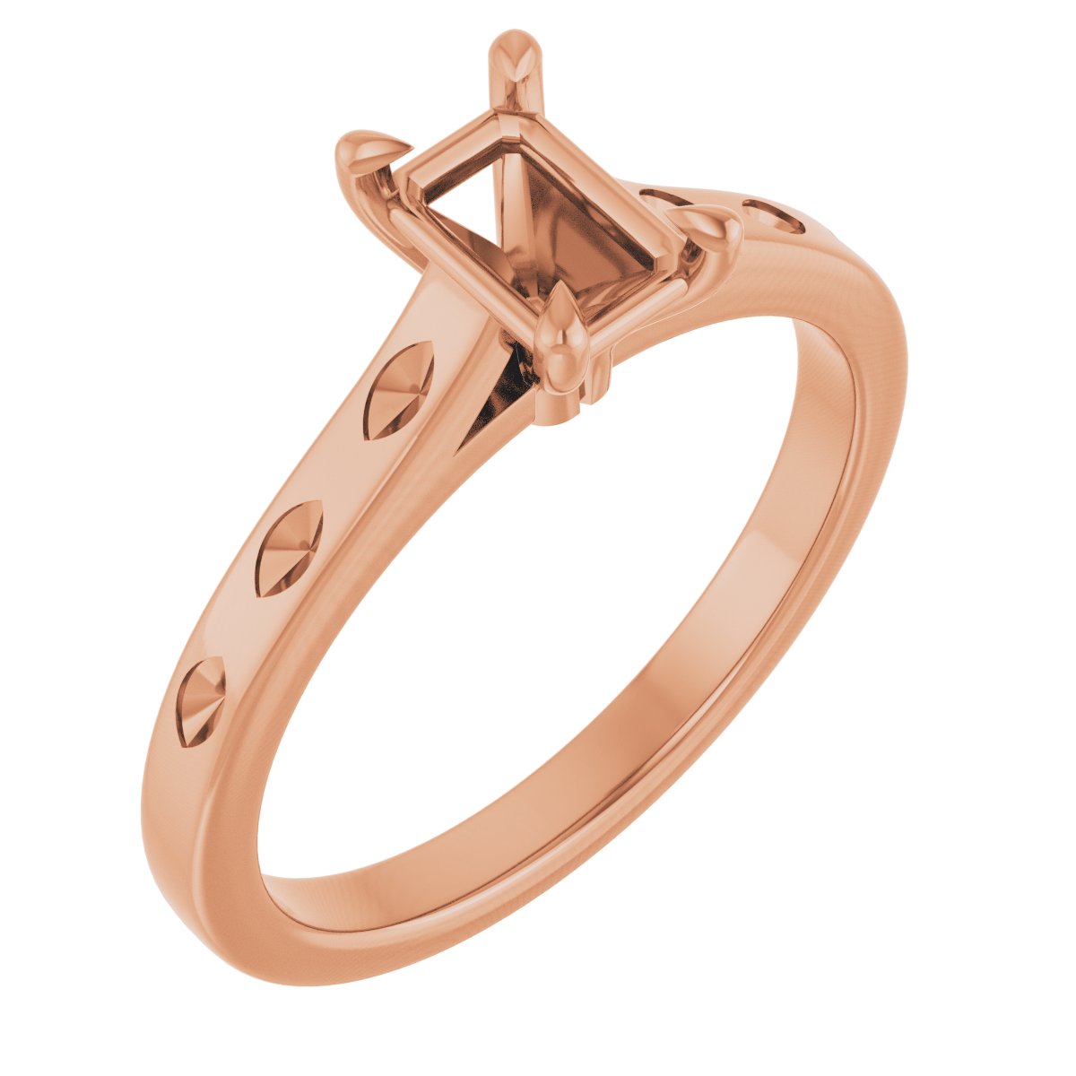 Claw-Prong Accented Engagement Ring
