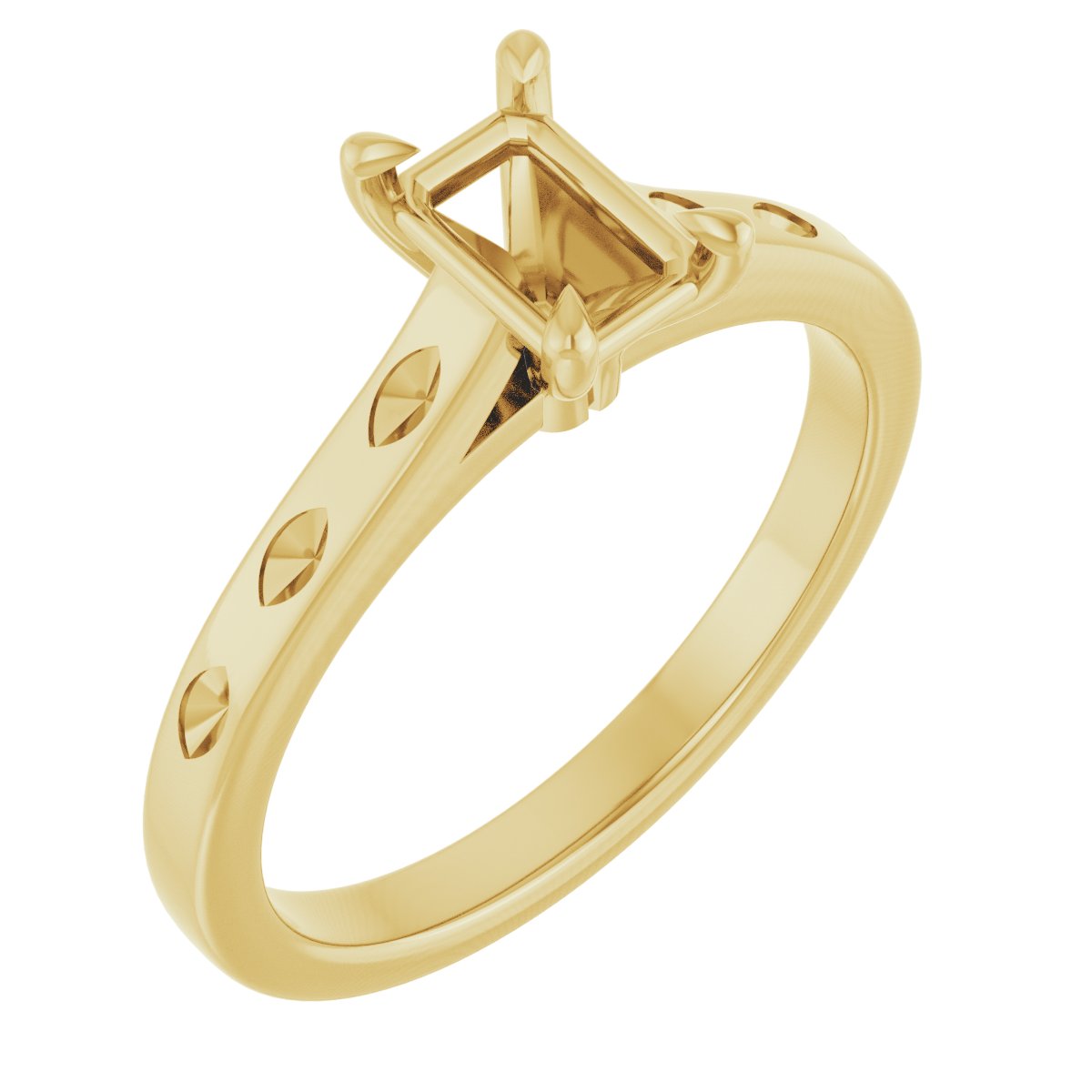 Claw-Prong Accented Engagement Ring