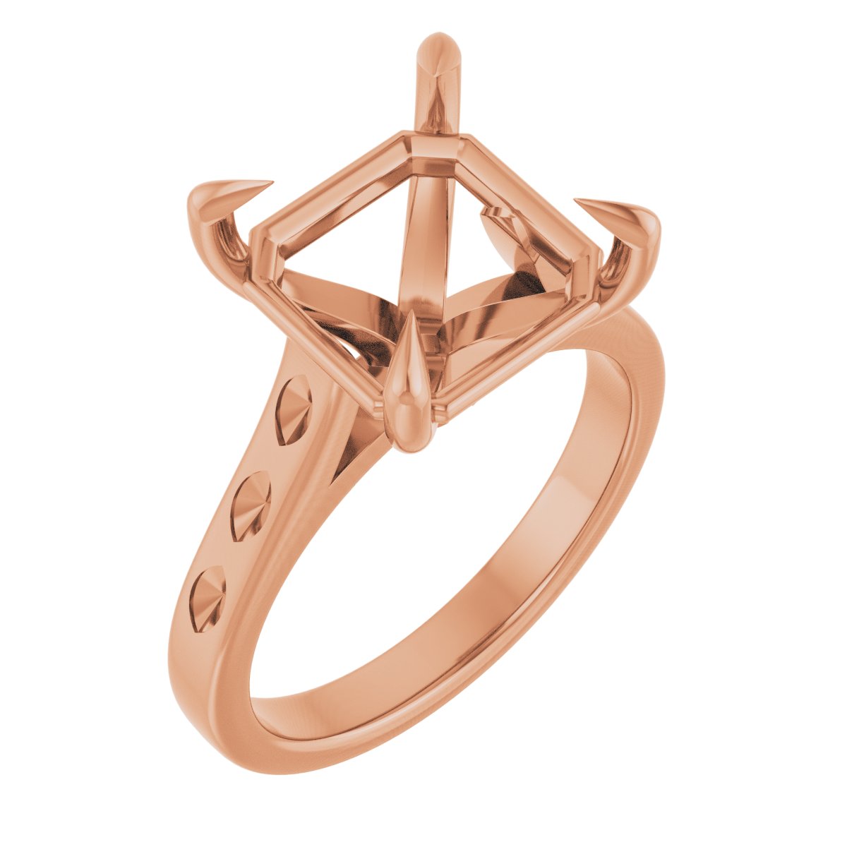 Claw-Prong Accented Engagement Ring