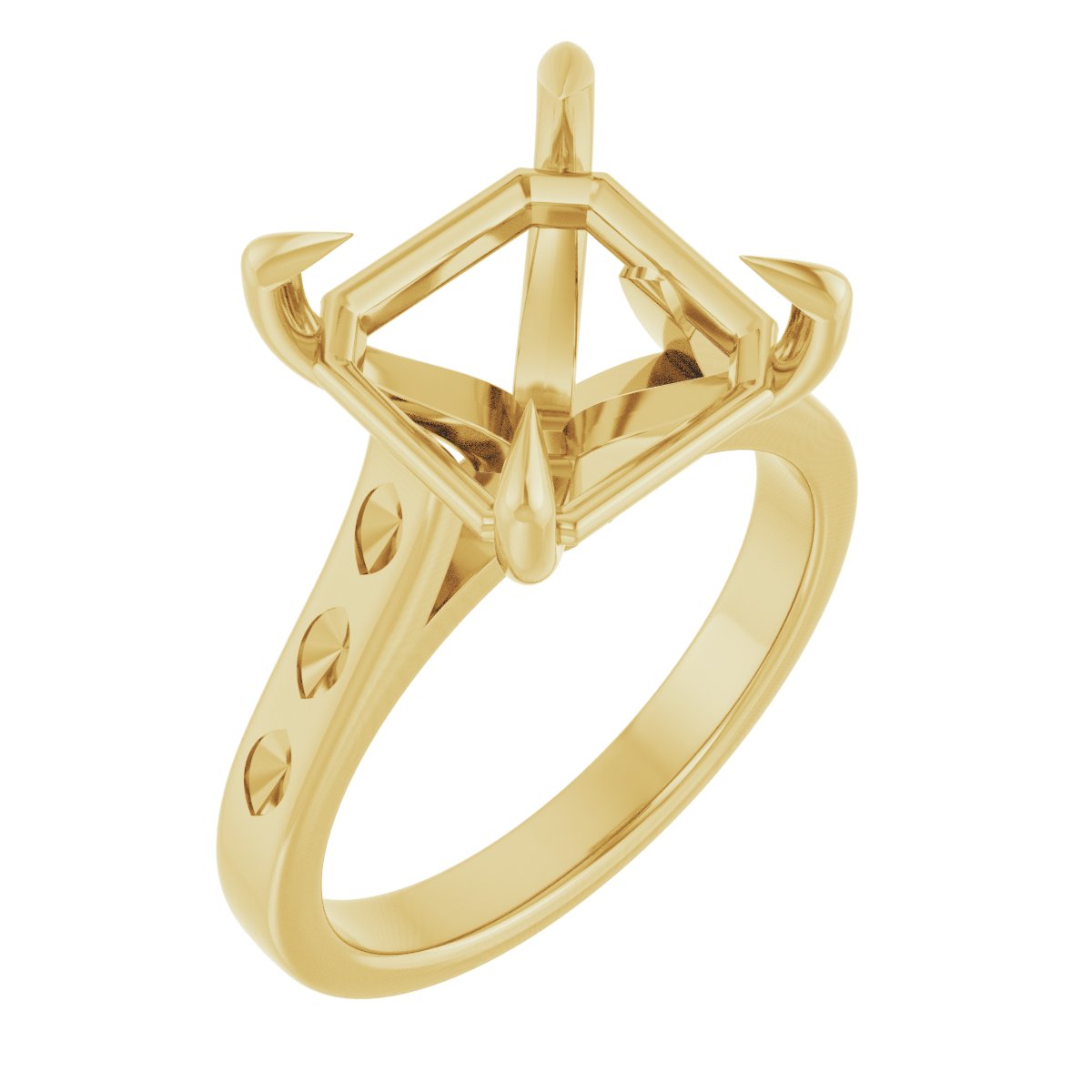 Claw-Prong Accented Engagement Ring