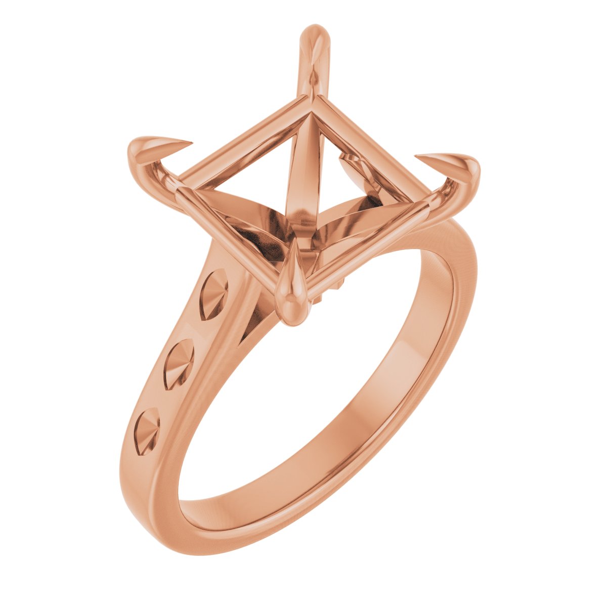 Claw-Prong Accented Engagement Ring