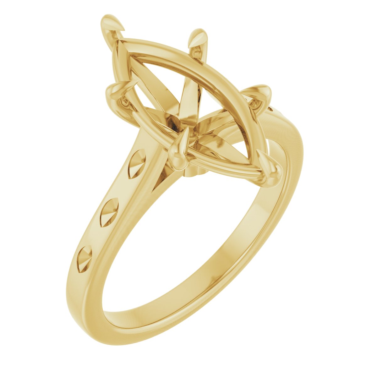 Claw-Prong Accented Engagement Ring