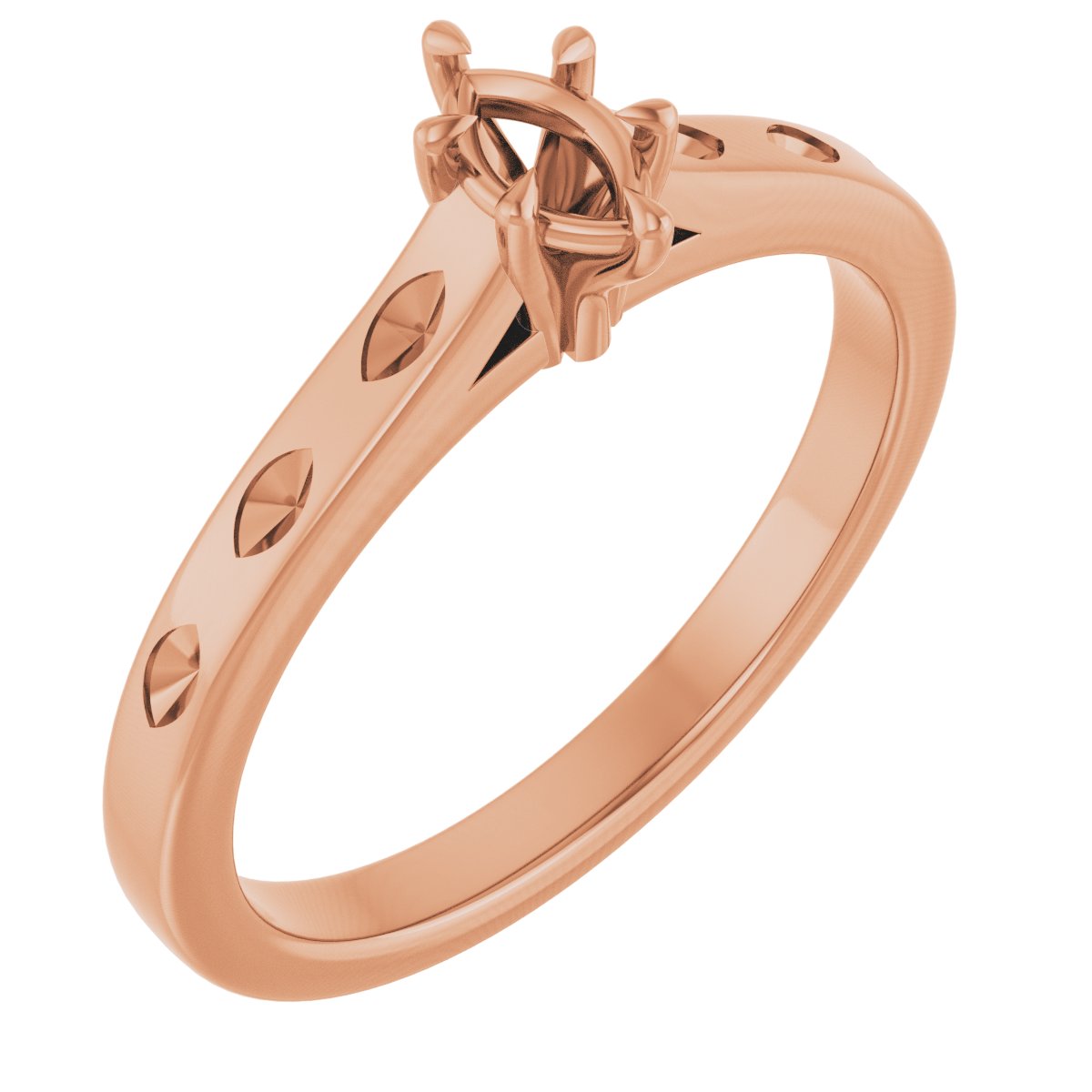 Claw-Prong Accented Engagement Ring