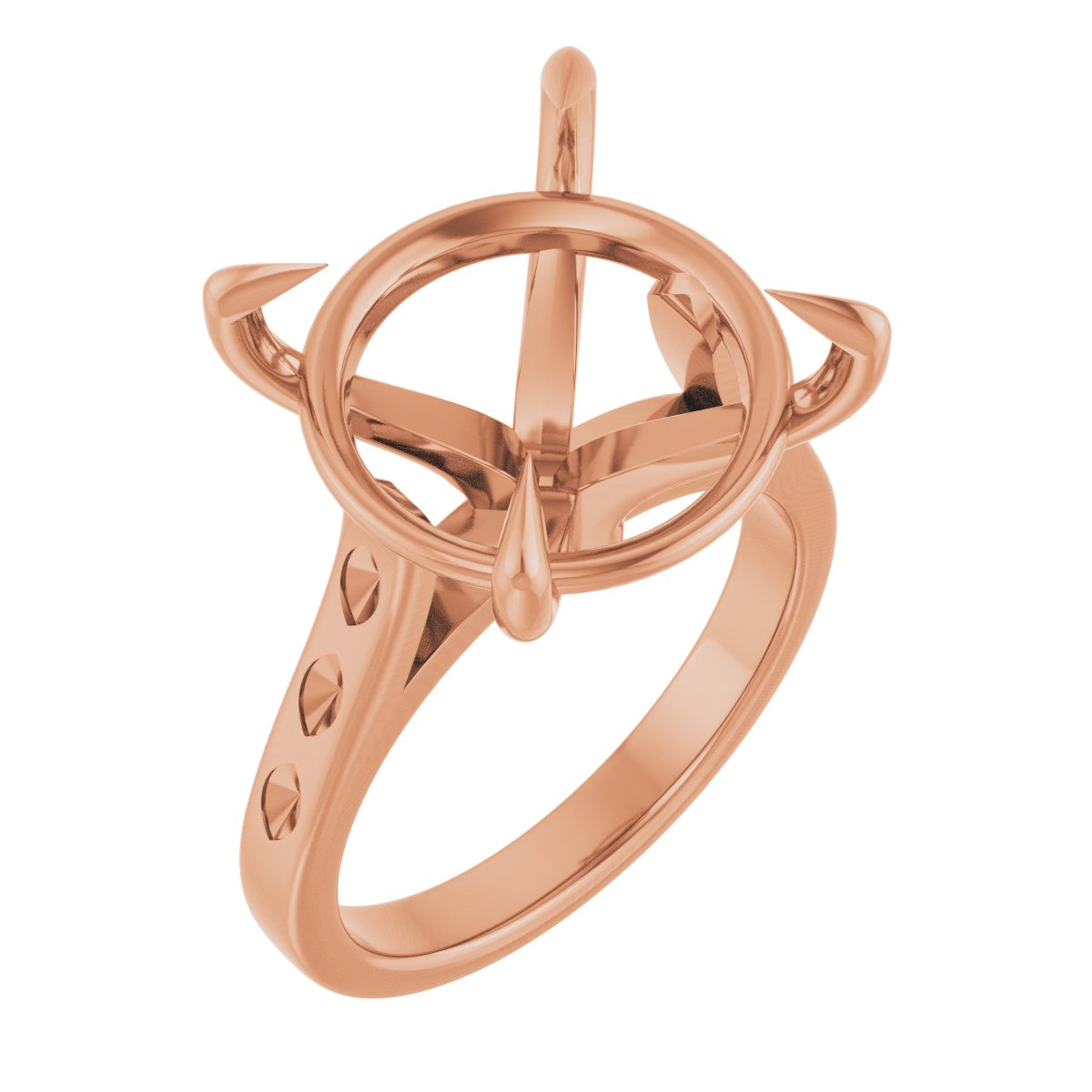 Claw-Prong Accented Engagement Ring