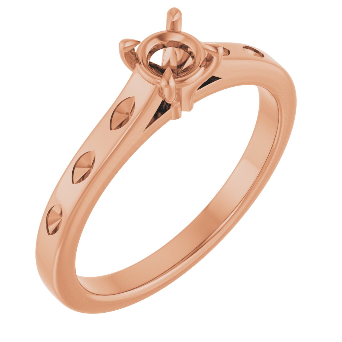 Claw-Prong Accented Engagement Ring
