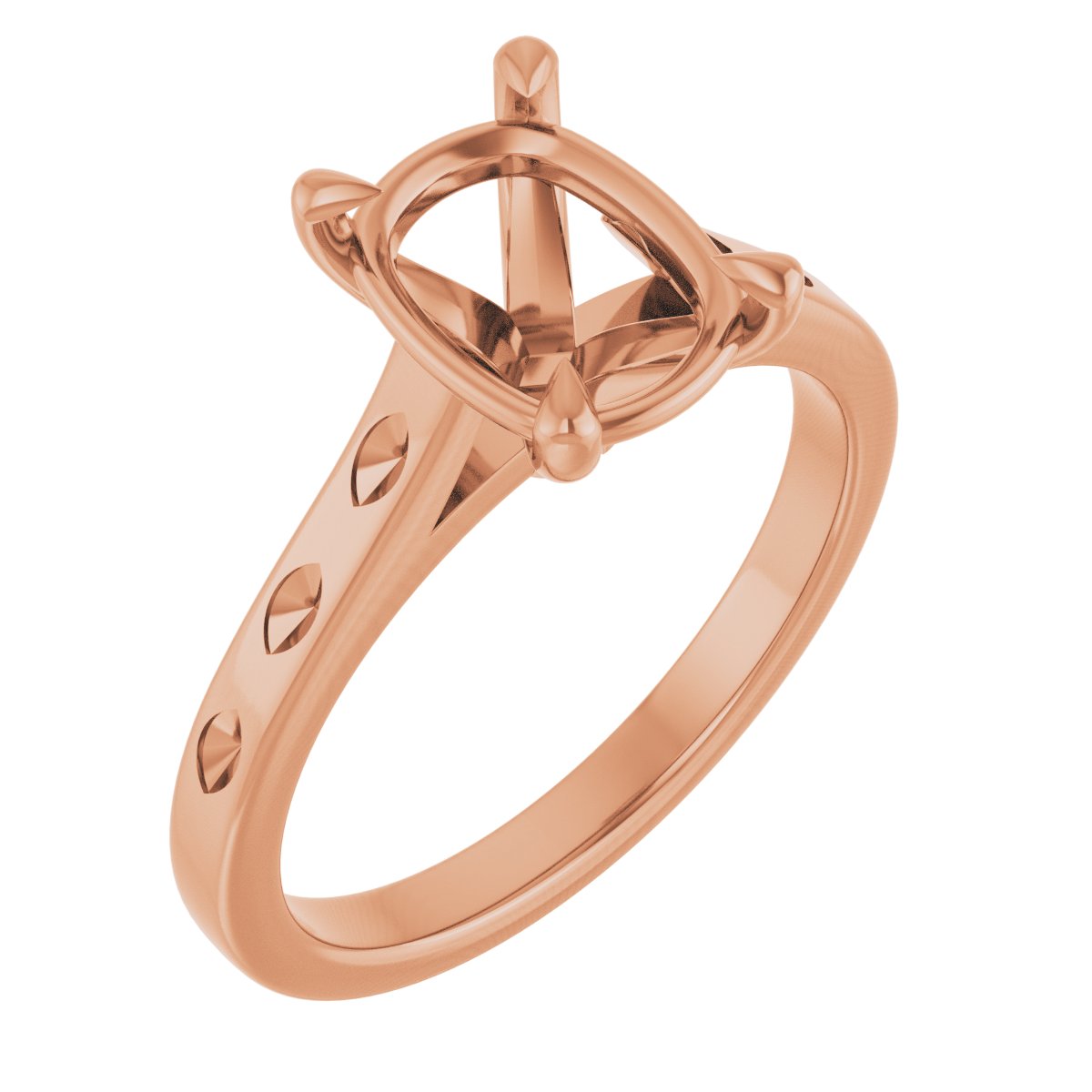 Claw-Prong Accented Engagement Ring
