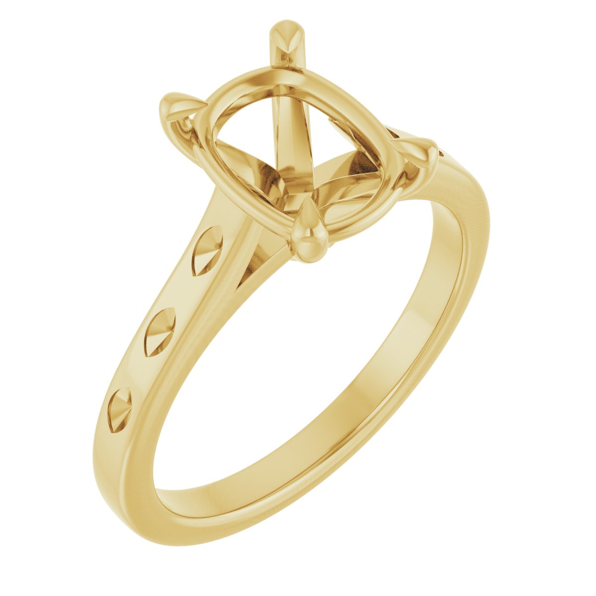 Claw-Prong Accented Engagement Ring