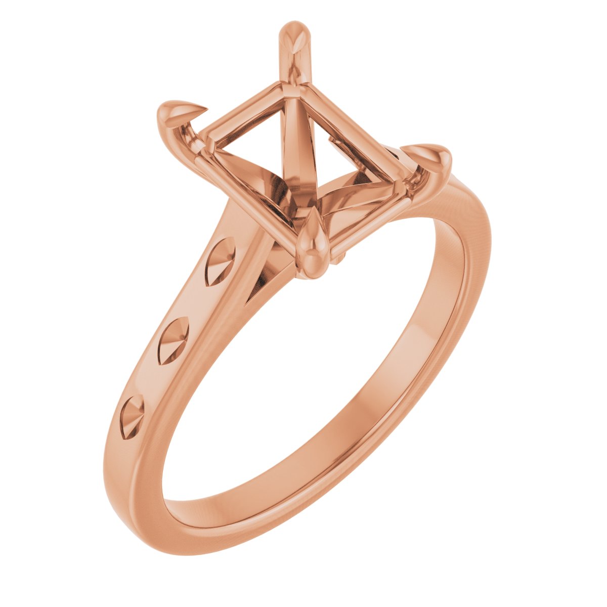 Claw-Prong Accented Engagement Ring