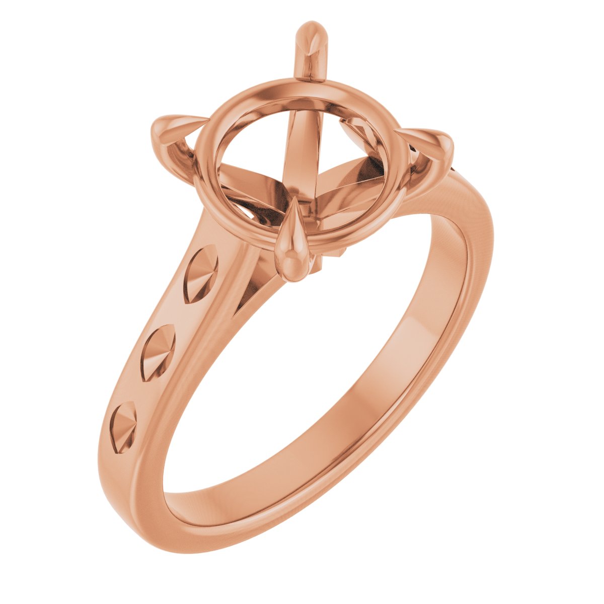 Claw-Prong Accented Engagement Ring