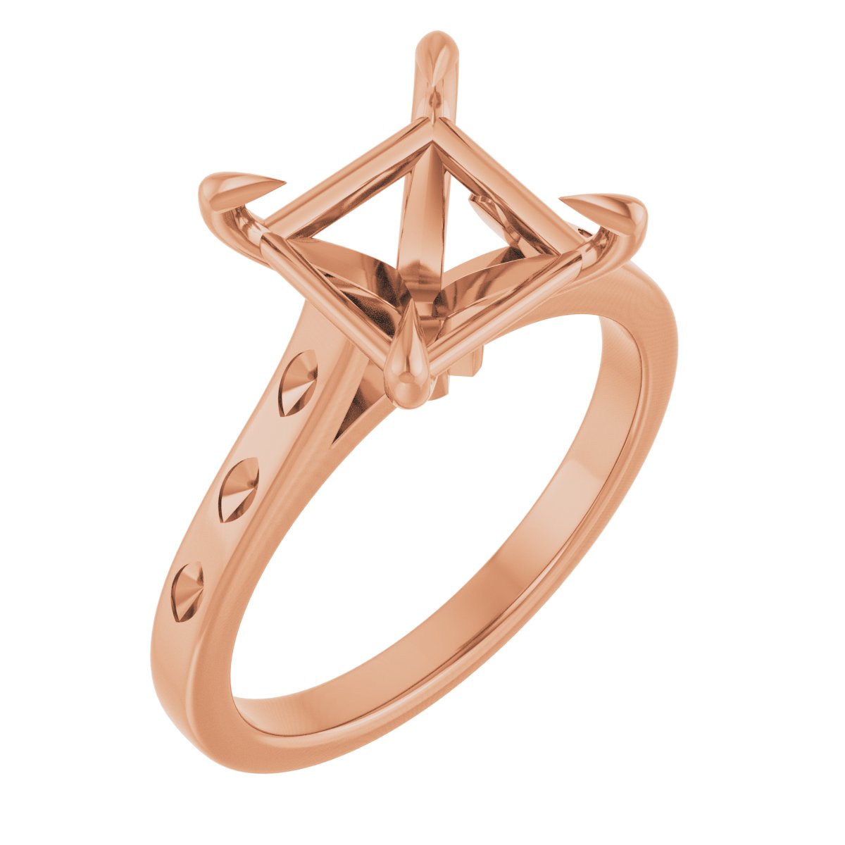 Claw-Prong Accented Engagement Ring