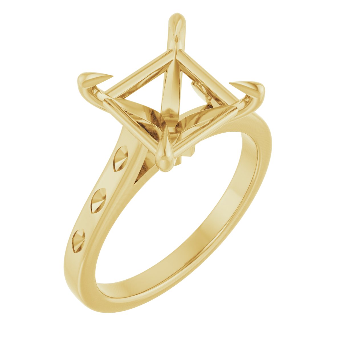 Claw-Prong Accented Engagement Ring