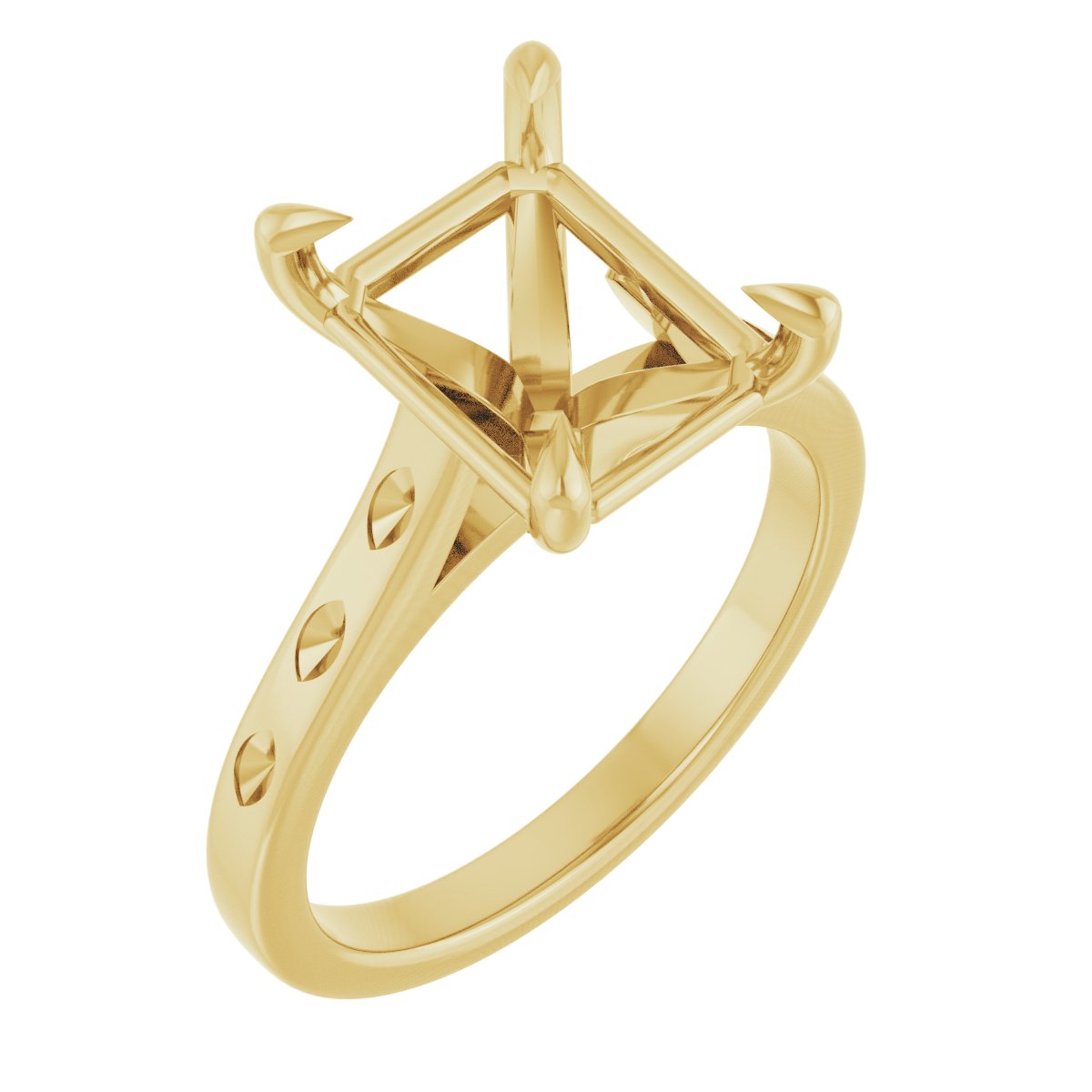 Claw-Prong Accented Engagement Ring