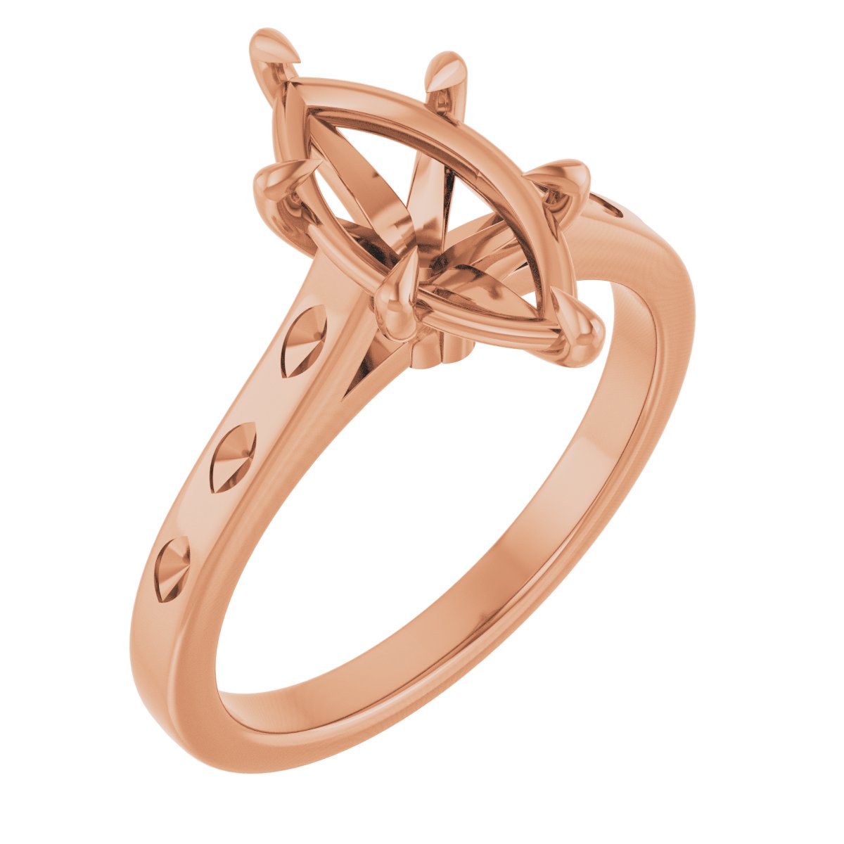 Claw-Prong Accented Engagement Ring