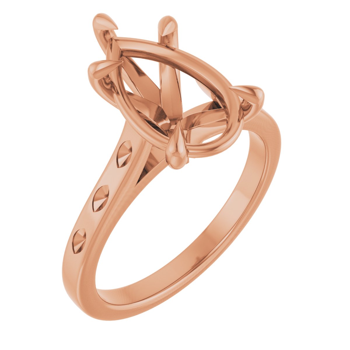 Claw-Prong Accented Engagement Ring