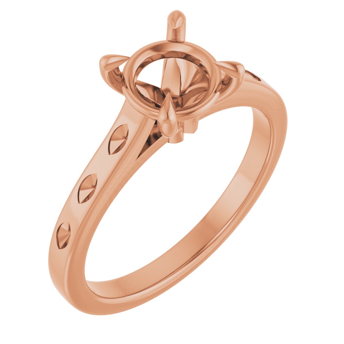 Claw-Prong Accented Engagement Ring